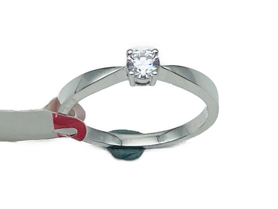 Antrags- / Solitaire-Ring mit Zirkonia | Weißgold