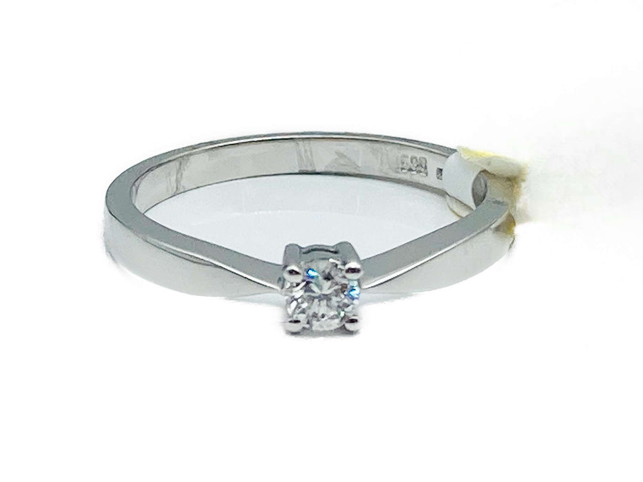 Antrags- / Solitaire- Ring mit Brillant 0.15 ct | Weißgold 585/-
