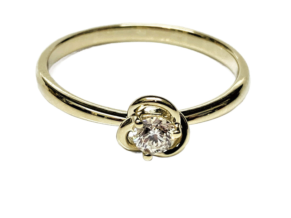 Solitaire-/ Verlobungsring mit Brillant | 585/-