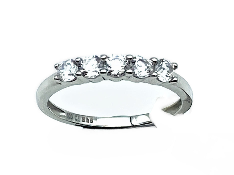 Antrags-/ Verlobungsring mit Zirkonia | Weißgold