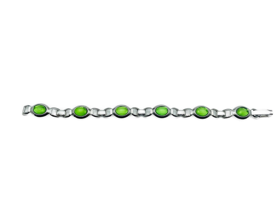 Armband mit Karibischem Bernstein und Klappschließe | Silber
