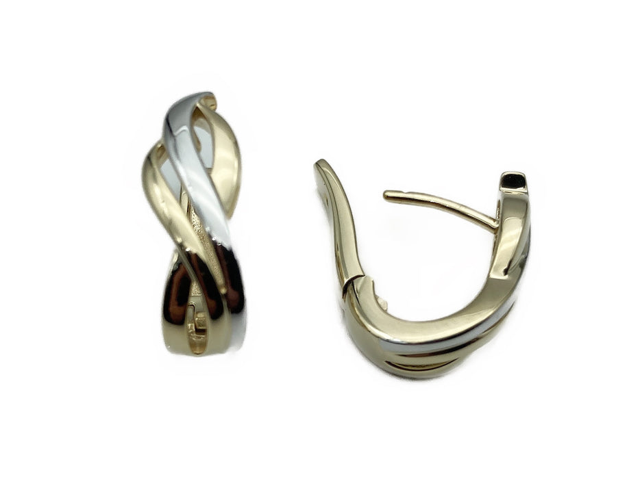 Creolen zweifarbig mit Scharnier | 585/-