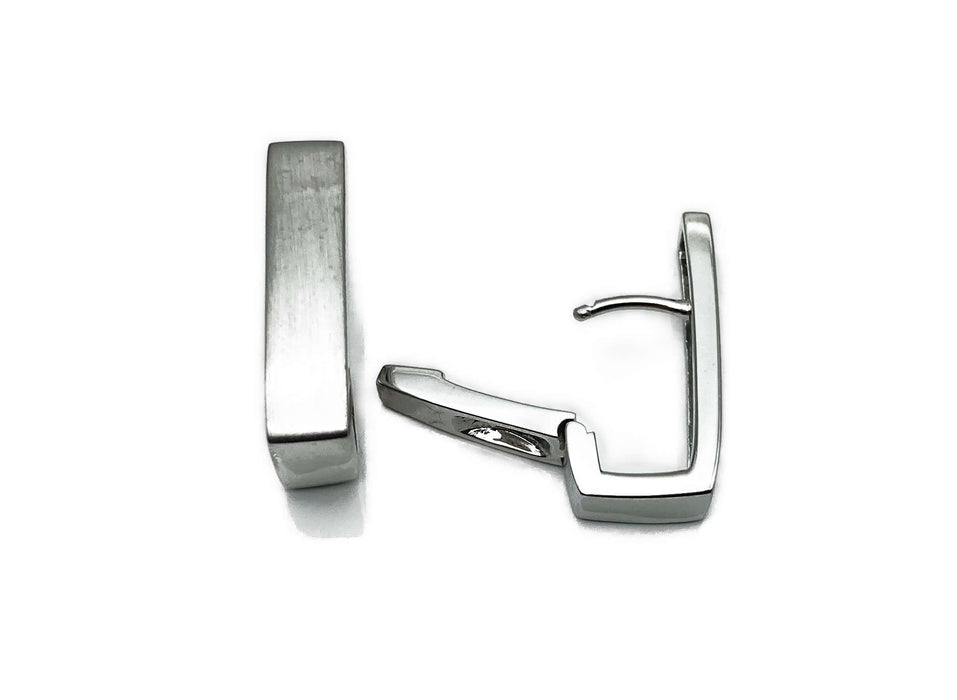 Creole mit Mattierung eckig | Silber