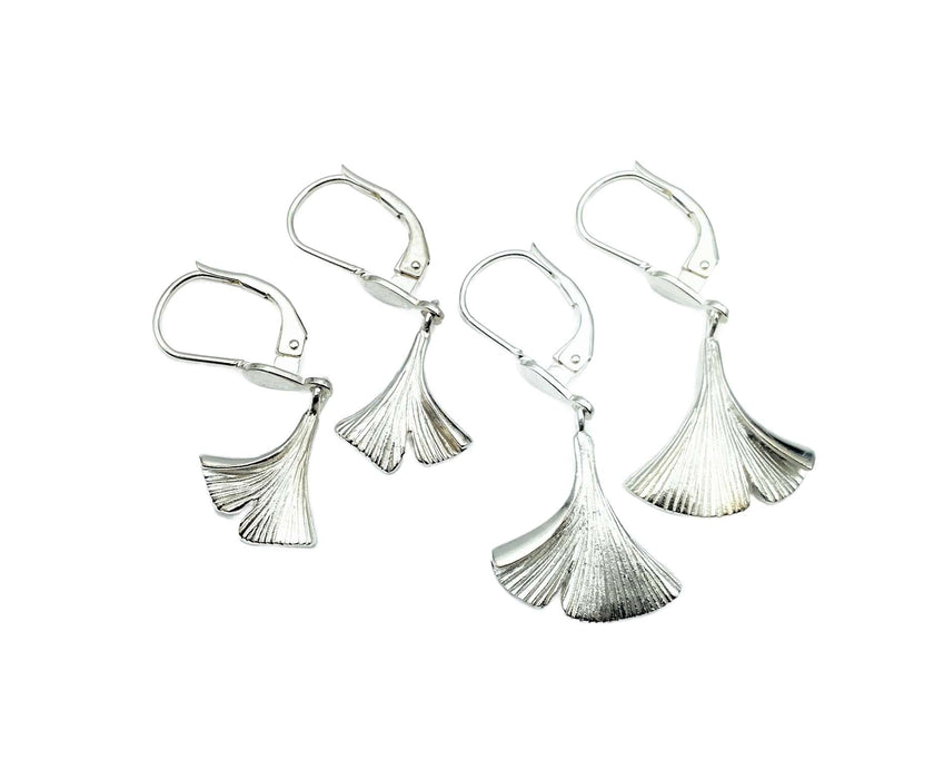Ohrhaenger Gingko-Blatt | Silber