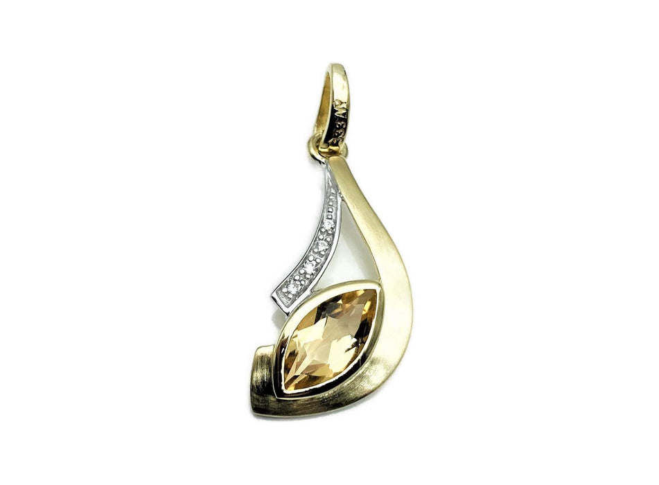 Anhaenger & Ohrringe mit Goldtopas | Gold