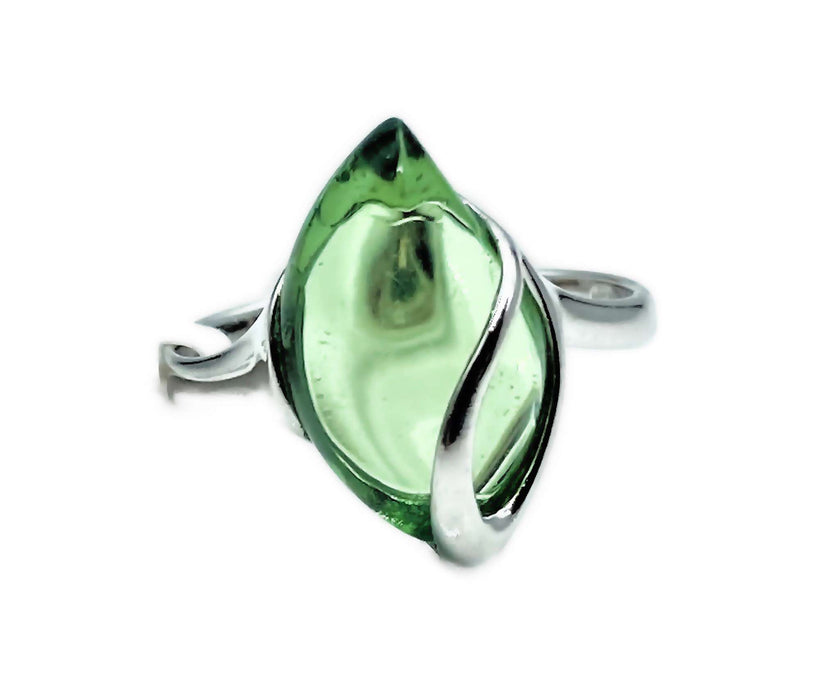 Ring mit Karibischem Bernstein | Silber