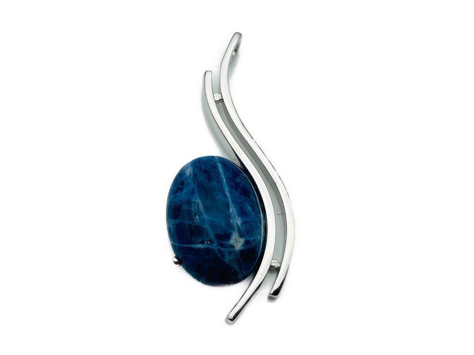 Modischer Anhänger mit Lapislazuli | Silber