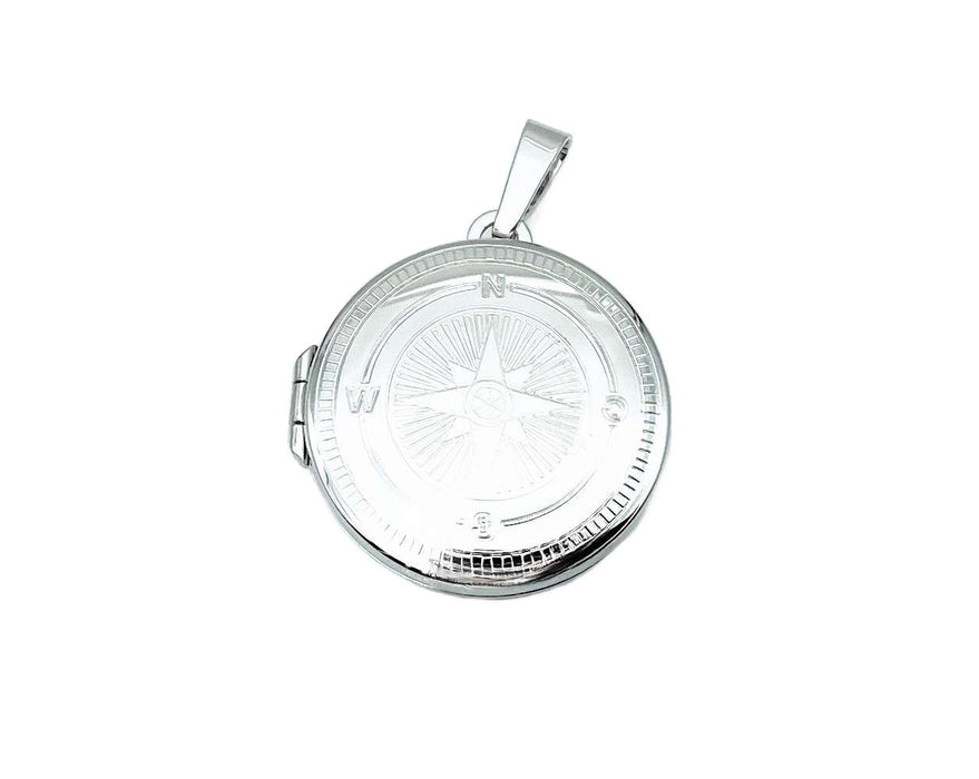 Medaillon Kompass rund | Silber