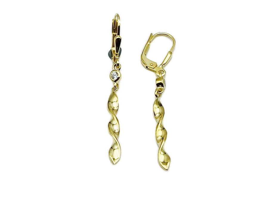 Ohrhänger Spirelli mit Zirkonia | Gold
