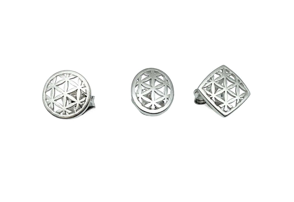 Ohrstecker in verschieden Formen mattiert | Silber