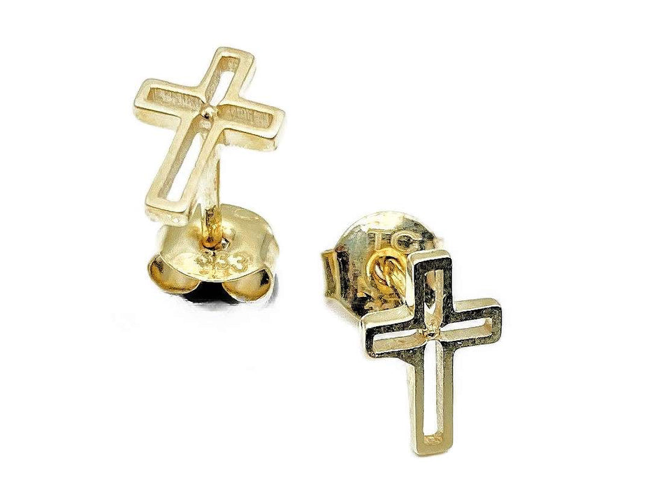 Kreuz-Ohrstecker | Gold