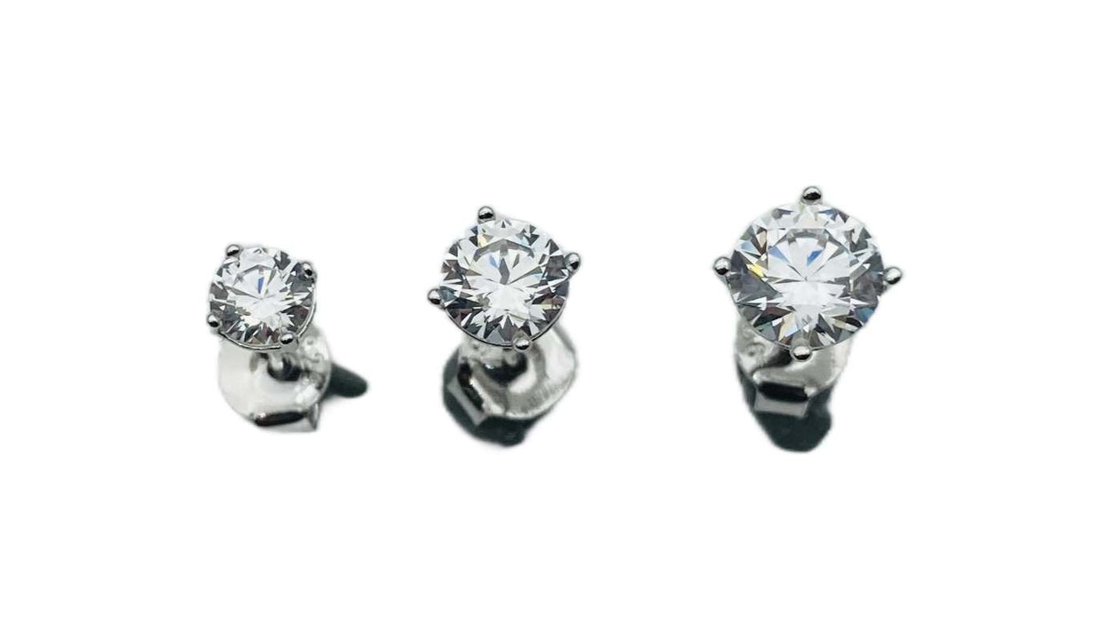 Ohrstecker Zirkonia Solitaire Silber