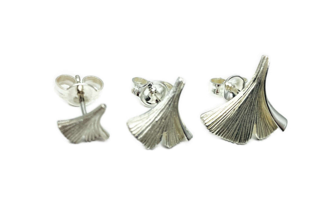 Ohrstecker Gingko-Blatt | Silber