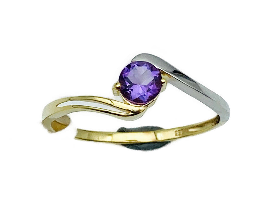 Ring mit echt Amethyst bicolor | Gold
