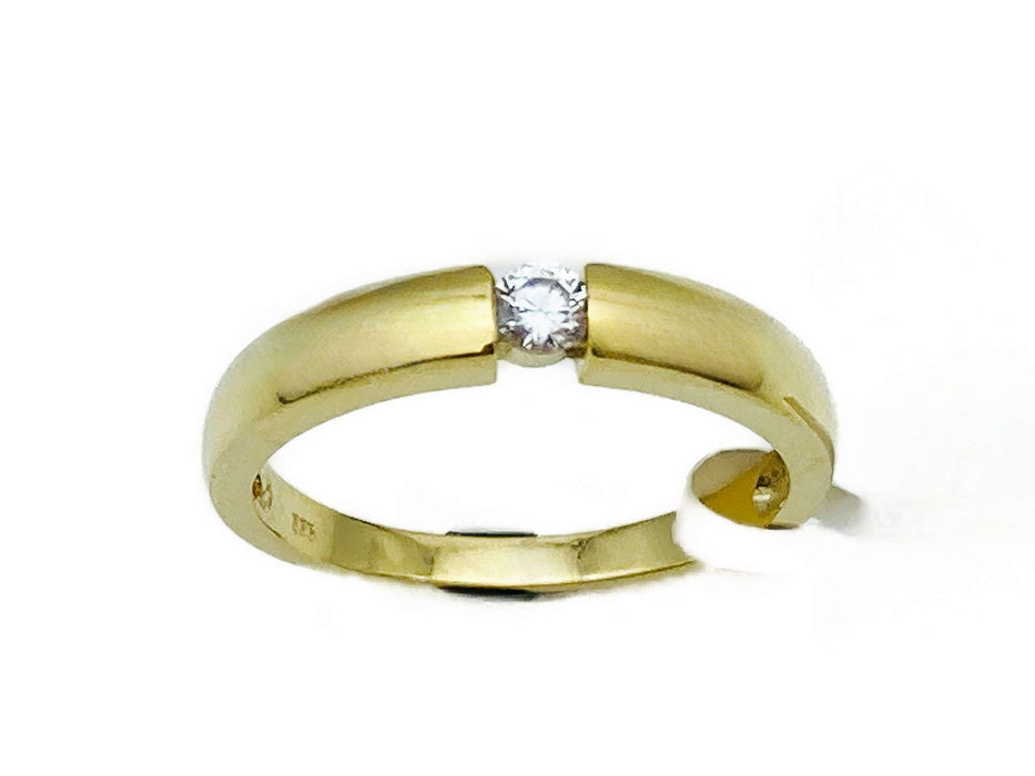 Antrags-/ Solitaire-Ring mit Zirkonia | Gold