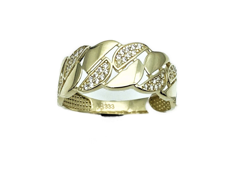 Ring mit Panzerketten-Optik | Gold