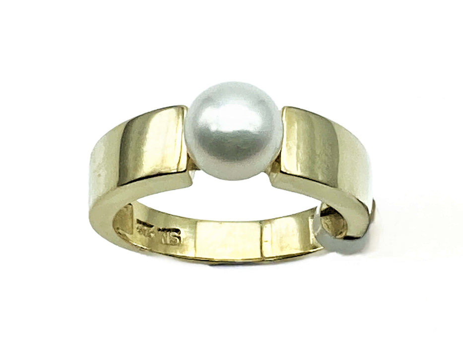 Ring mit echter Süßwasserperle | Gold