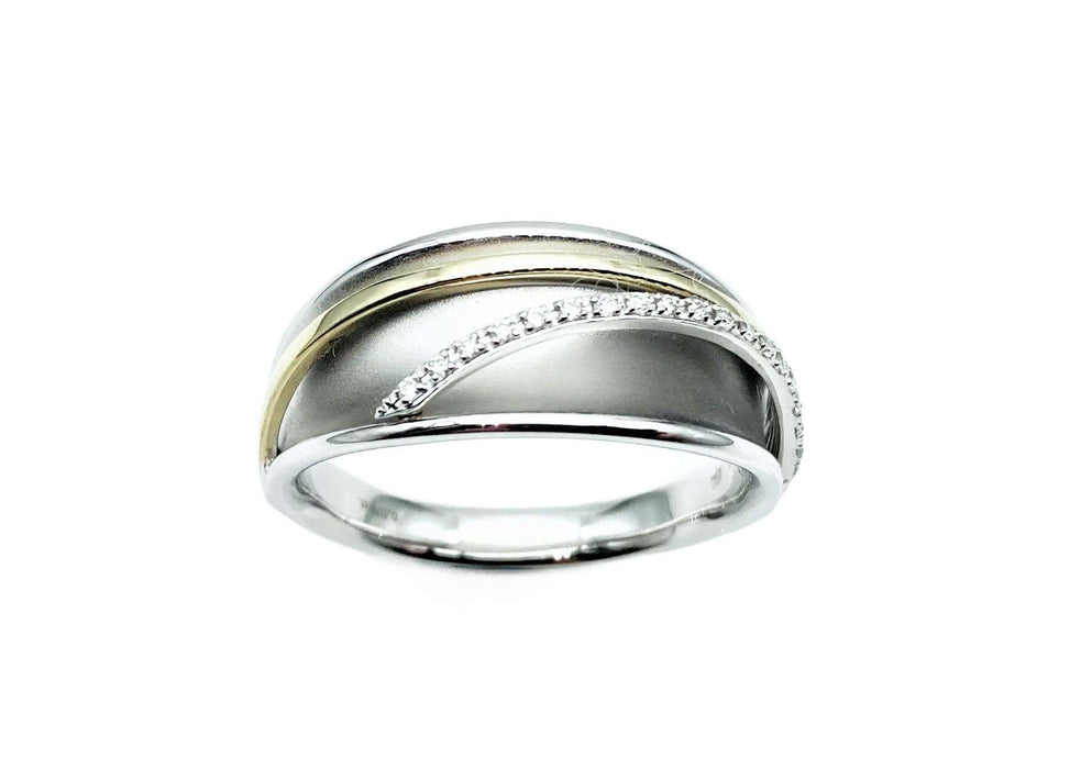 Weiss-oder Gelbgold-Ring mit Brillanten | 585/-