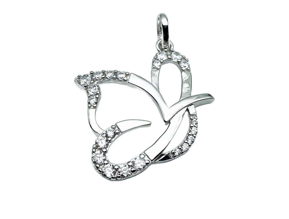 Anhaenger Schmetterling mit Zirkonia | Silber