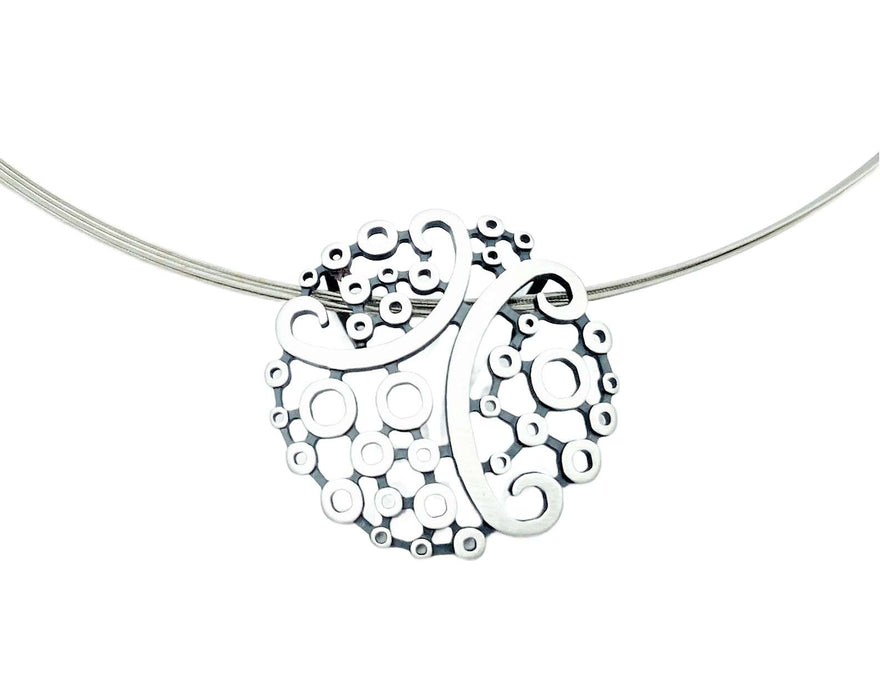 Anhaenger & Ohrstecker oxidiert | Silber