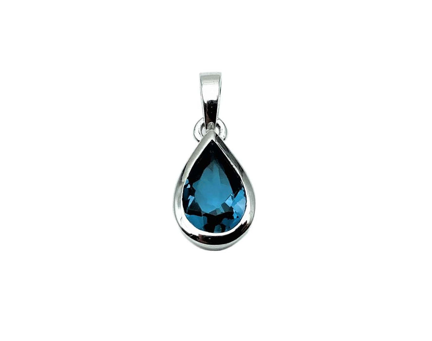 Blautopas Londonblue Anhänger/Ohrringe | Silber