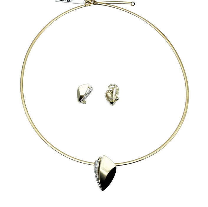 Set mit Brillanten in Gelbgold | 585/-