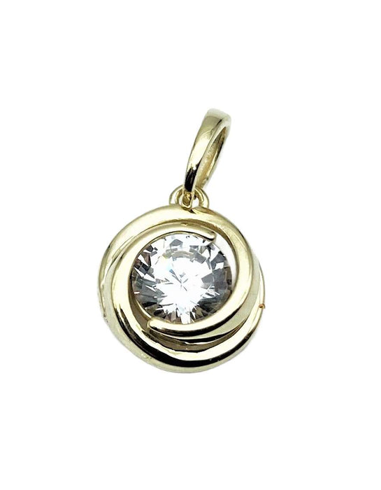 Anhaenger Knoten mit Zirkonia | Gold
