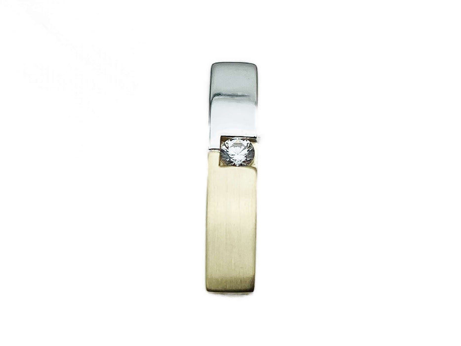 Anhänger Gelb-& Weißgold mit Zirkonia | Gold