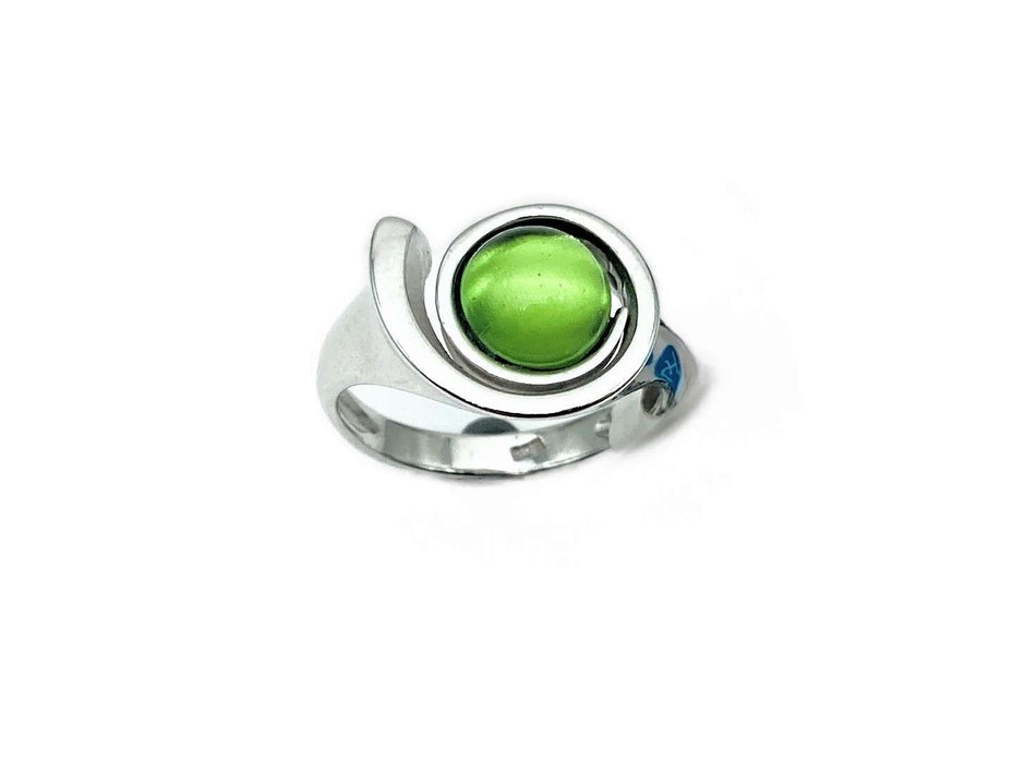 Ring mit echt Karibischem Bernstein | Silber