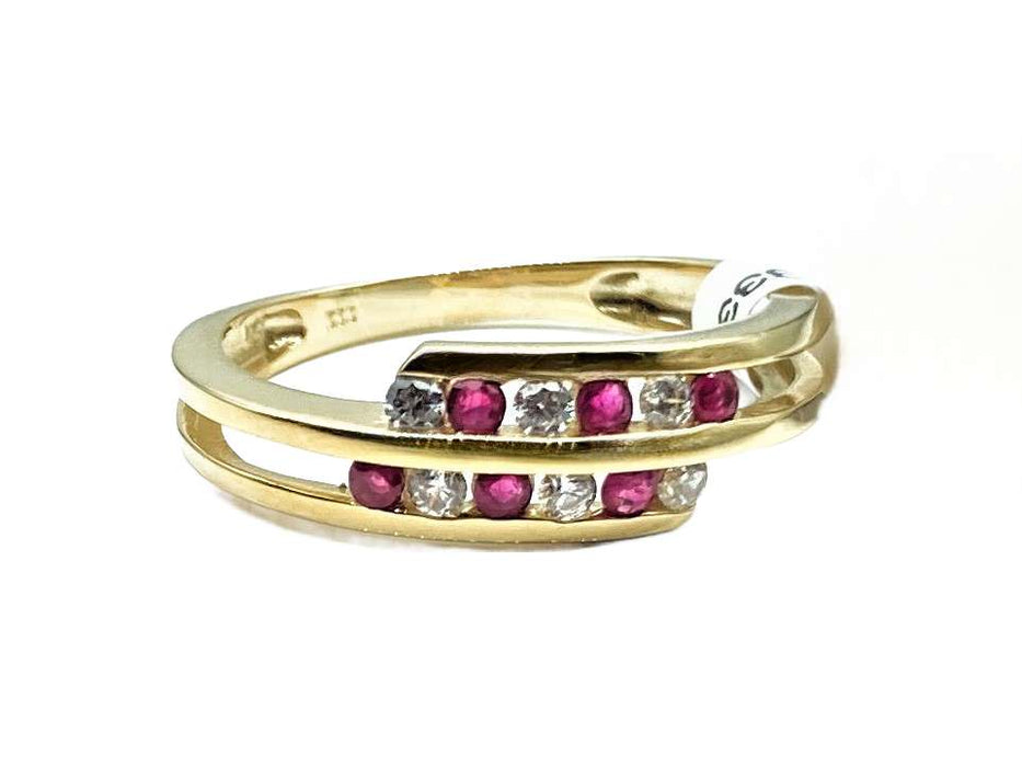Ring mir echt Rubin / Zirkonia | Gold