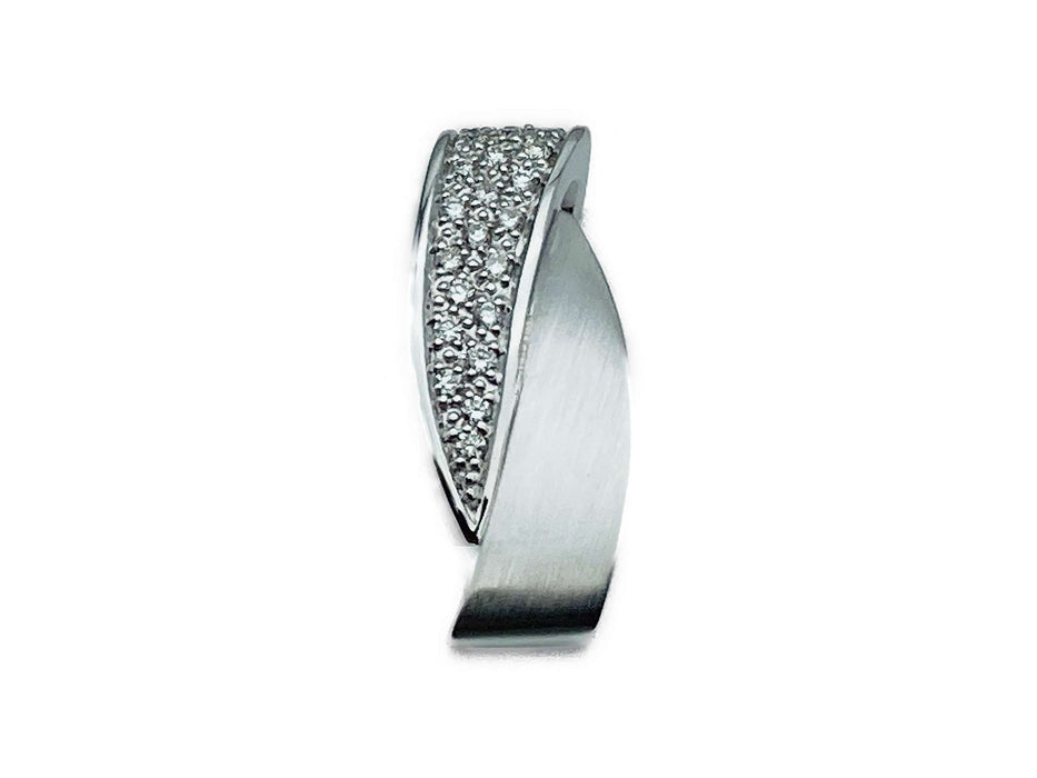 Aparter Anhänger mit Brillanten in Weißgold | 585/-