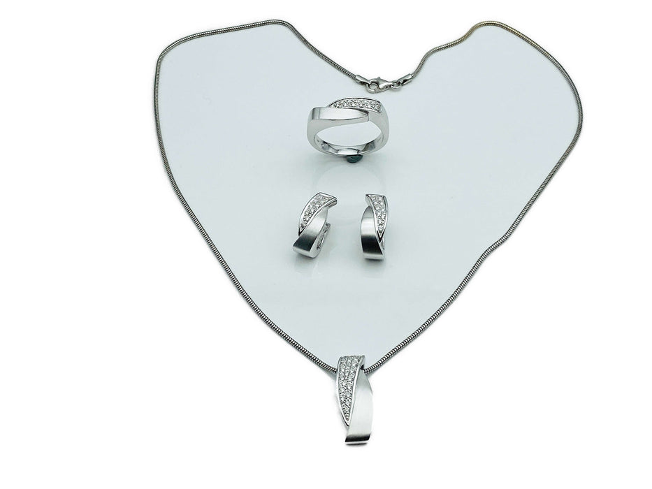 Aparter Anhänger mit Brillanten in Weißgold | 585/-