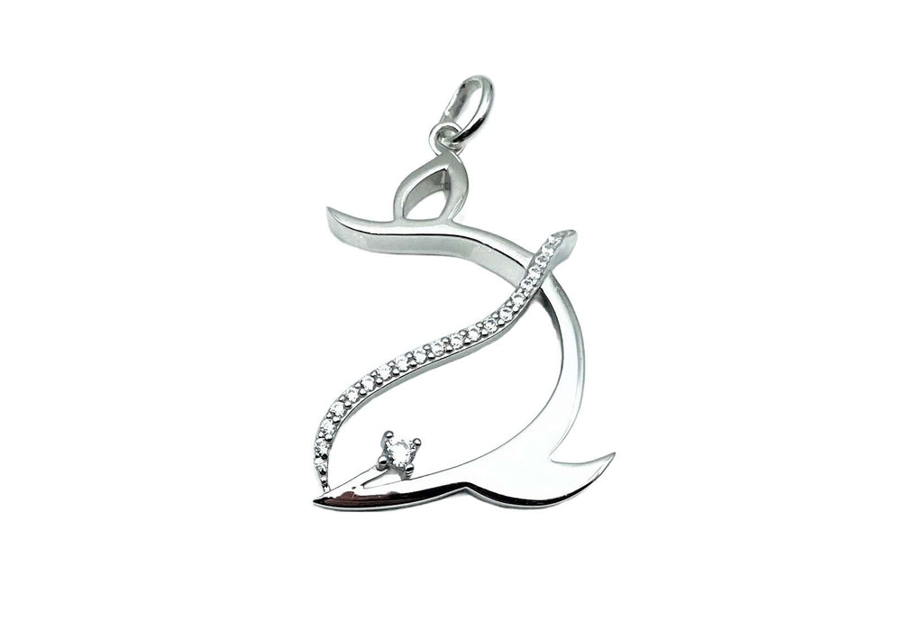 Wal Anhaenger mit Zirkonia | Silber