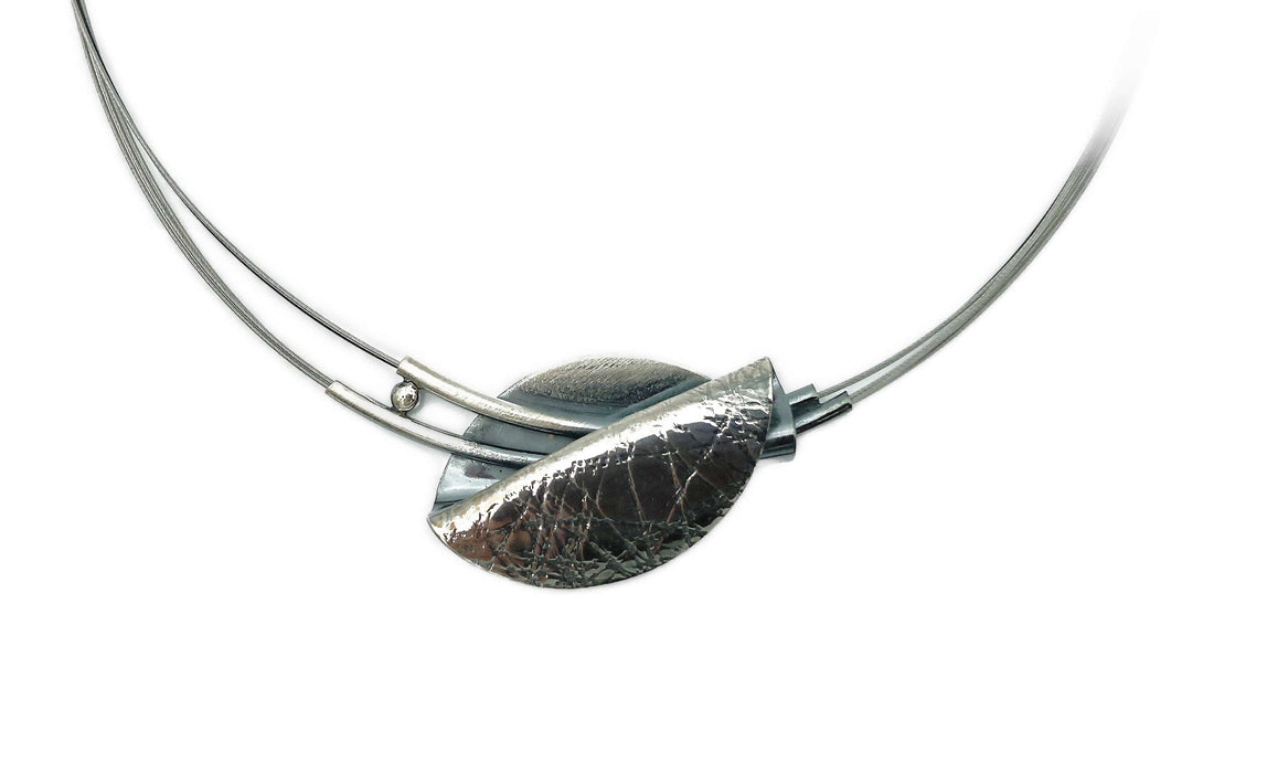 Collier Silber oxidiert und geschwärzt