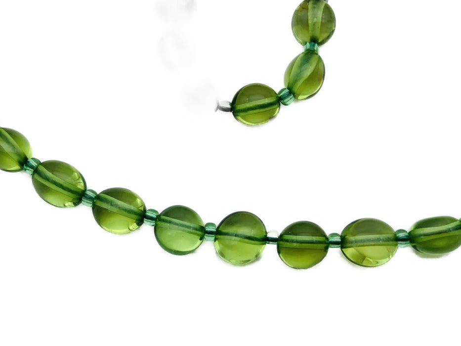Collier mit grünem Bernstein aus der Karibik