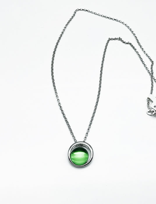 Collier echt Karibischer Bernstein Halo | silber