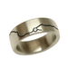 Ring Silber mit Gravur des Elberadwegs, Position des Brillants frei wählbar