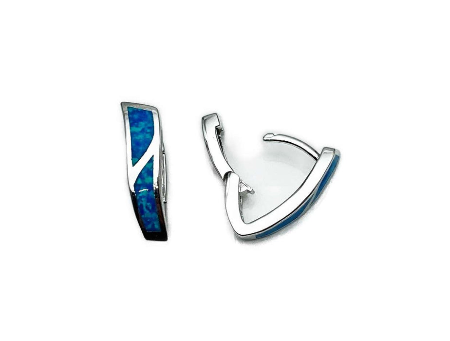 Creolen mit blauem Opal | Silber