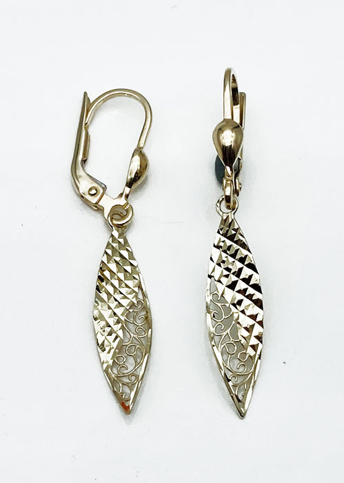 Ohrpendel Navette filigran | Gold
