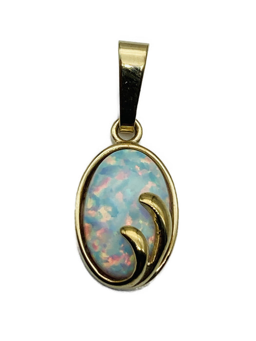 Anhänger mit weißem Opal | Gold