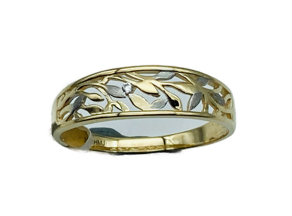 Ring mit feinen Blätter-Ranken | Gold