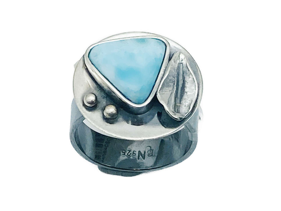 Ring mit echtem Larimar | Silber