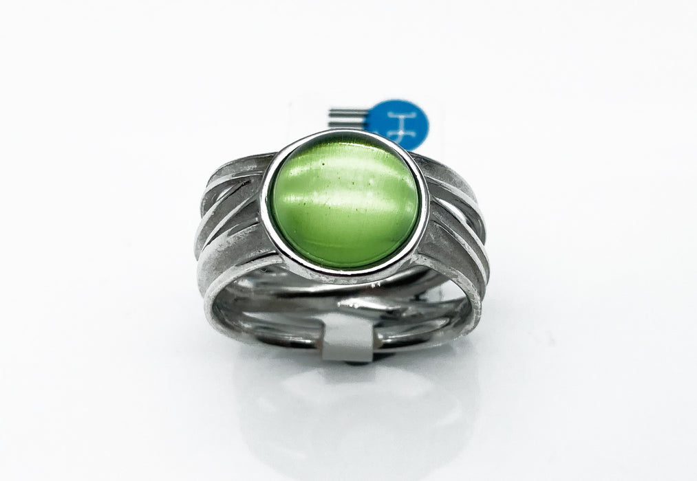 Ring mit Karibischem Bernstein keltisch | Silber