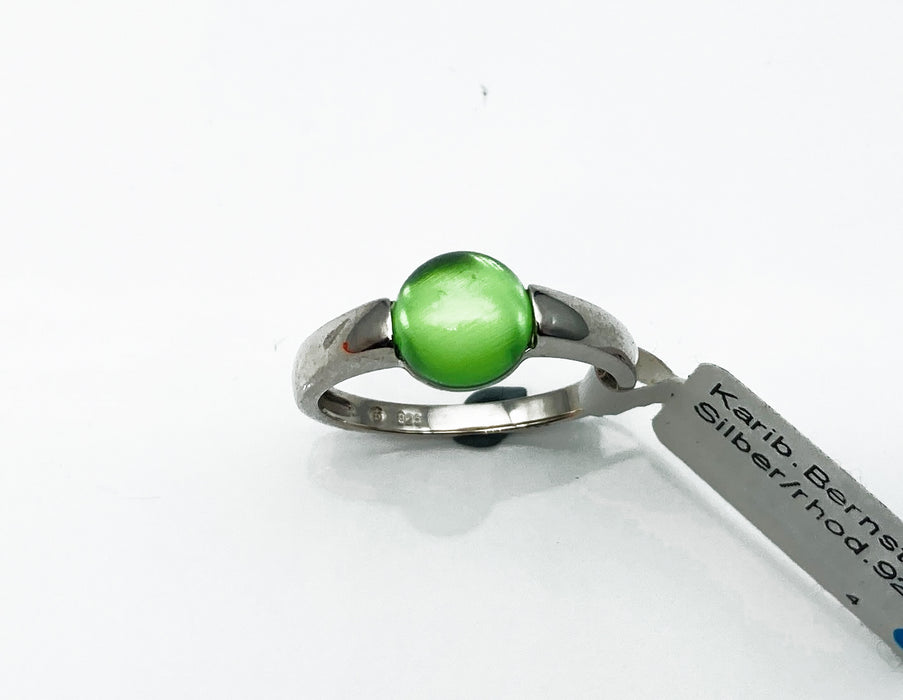Ring mit Karibischem Bernstein | Silber
