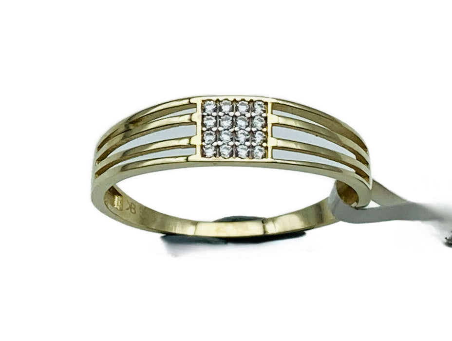 Ring mit pavee-gefassten Zirkonia | Gold