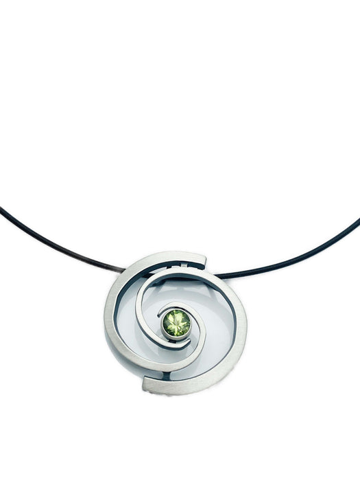 Collier mit echt Peridot | Silber