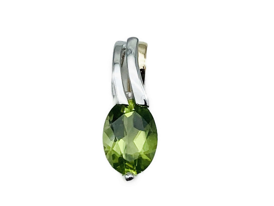Anhänger mit echtem Peridot facettiert | Gold