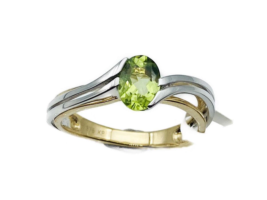 Ring mit echtem Peridot facettiert | Gold