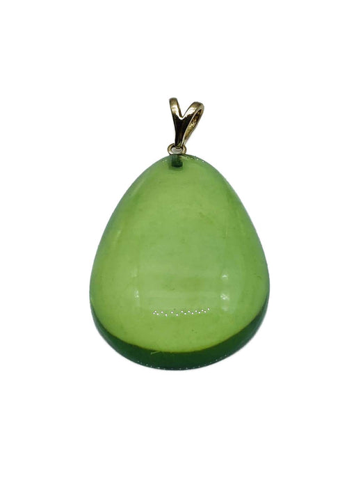 Anhänger echt Karibischer Bernsten Tropfen | Silber vergoldet