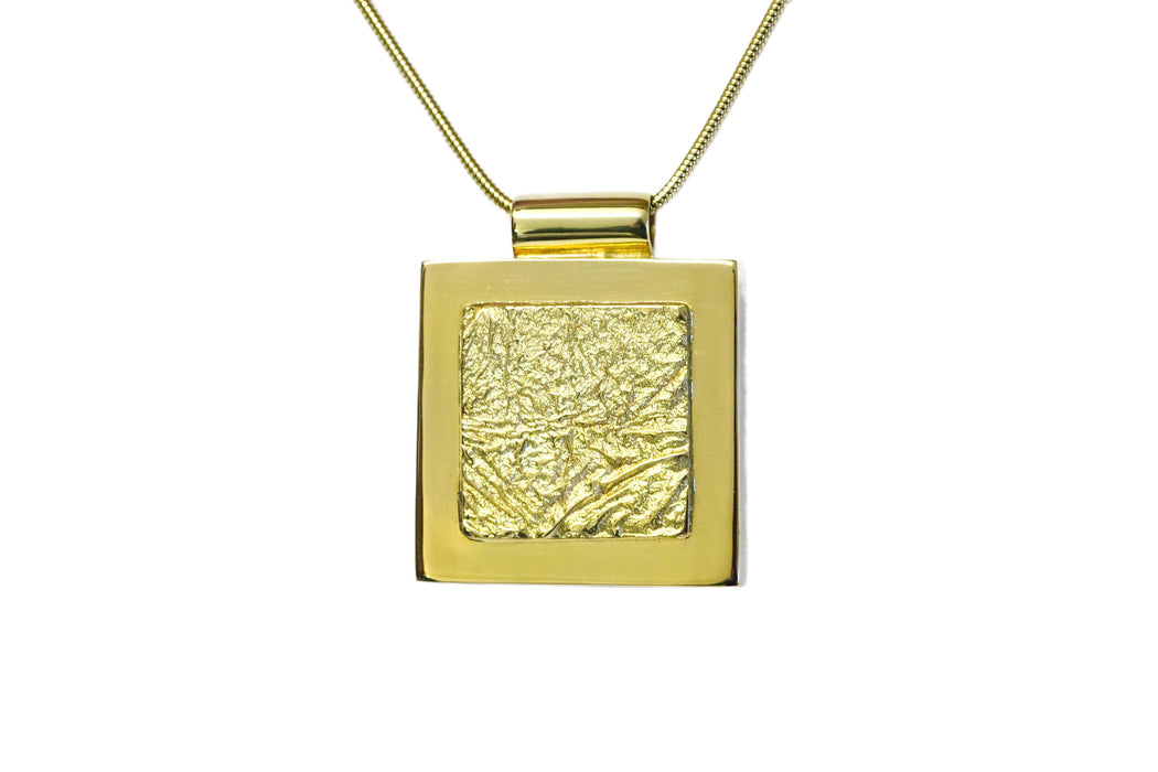 Anhänger Gold 585/- mit Lavastruktur massiv